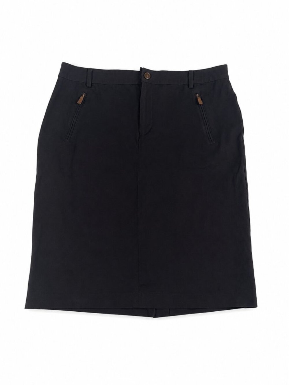 Lauren Ralph Lauren Brown Pencil Skirt Women's Size 14 Cotton Stretch Career
